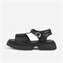 Kickers Girls Kenzi Leather Sandals Black