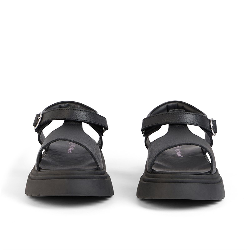 Kickers Girls Kenzi Leather Sandals Black