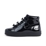 Kickers Womens Tovni Stack Hi Flower Patent Leather Trainers Black