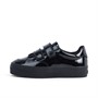 Kickers Girls Tovni Stack Lo Velcro Patent Leather Trainers Black