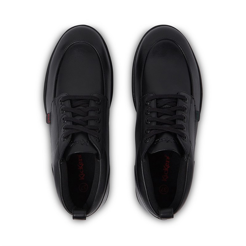 Kickers Junior Boys Troiko Hi Leather Boots Black