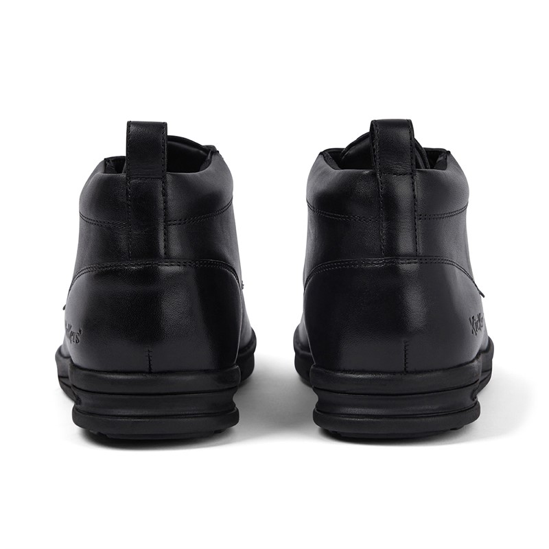 Kickers Junior Boys Troiko Hi Leather Boots Black