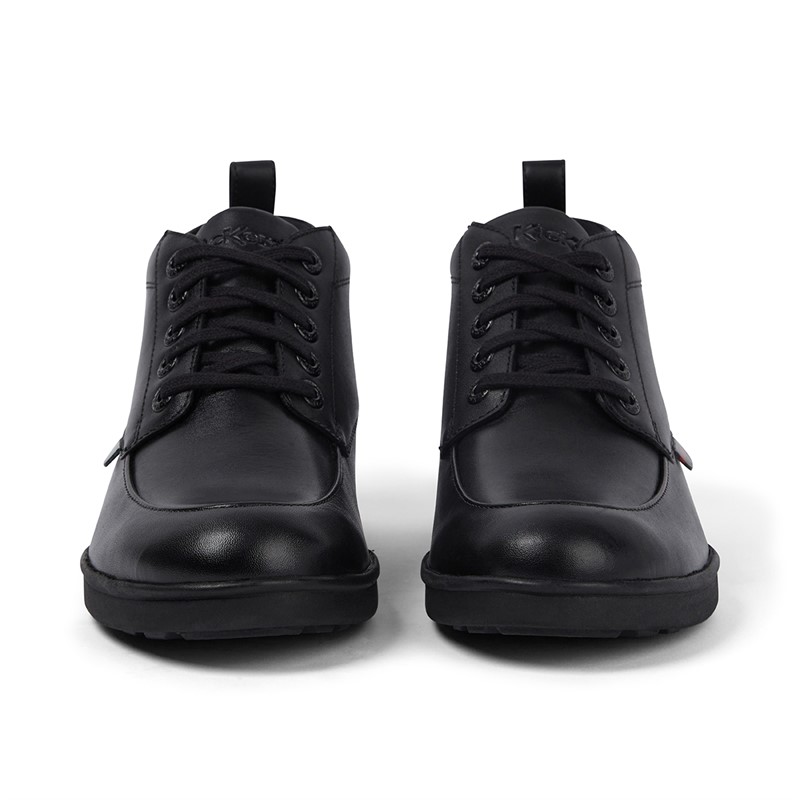 Kickers Junior Boys Troiko Hi Leather Boots Black