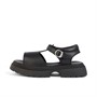 Kickers Junior Girls Kenzi Leather Sandals Black