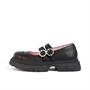 Kickers Junior Girls Kenzi Mary Jane Leather Shoes Black
