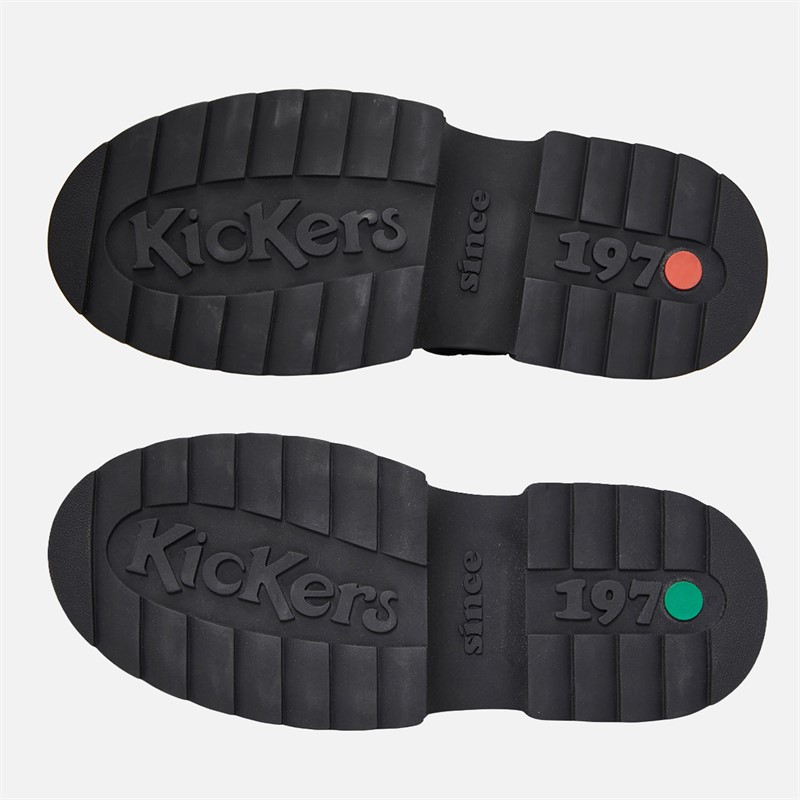 Kickers Junior Girls Kenzi T-Bar Patent Leather Shoes Black