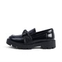 Kickers Junior Girls Kori Loafer Bow Leather Shoes Black