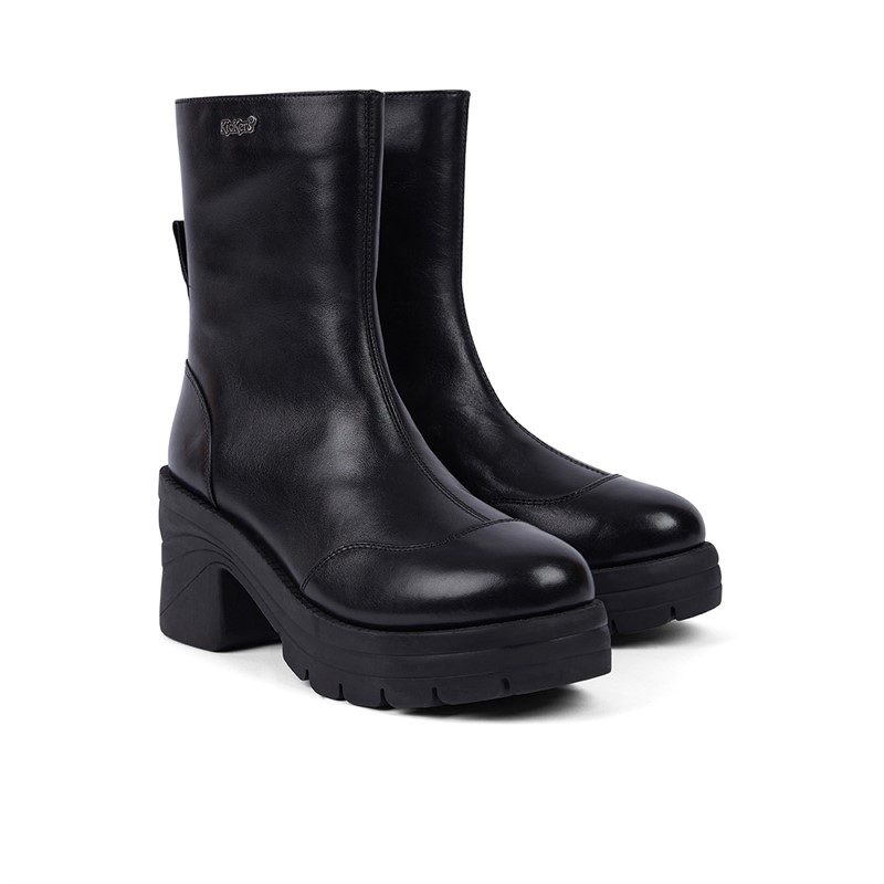 Kickers Womens Edie Leather Boots Black