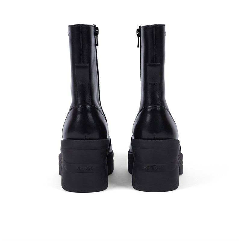 Kickers Womens Edie Leather Boots Black