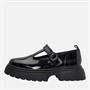 Kickers Girls Kenzi T-Bar Patent Leather Shoes Black