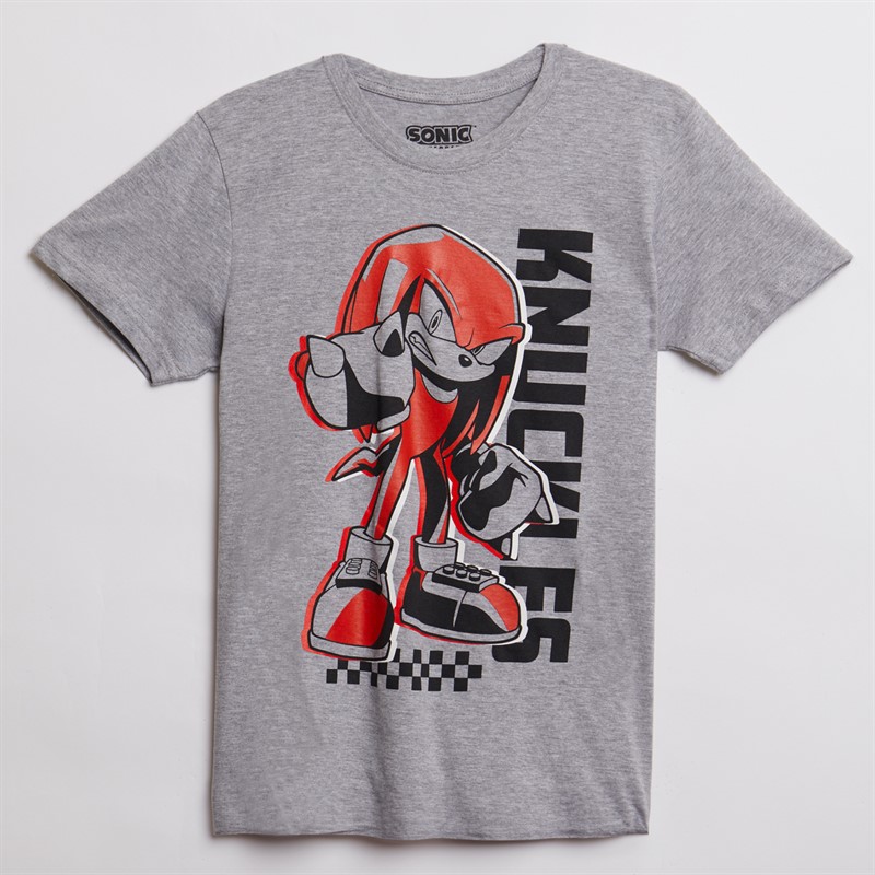 Sonic Jongens T-shirts Drie Pack Zwart/Wit/Grijs Melange