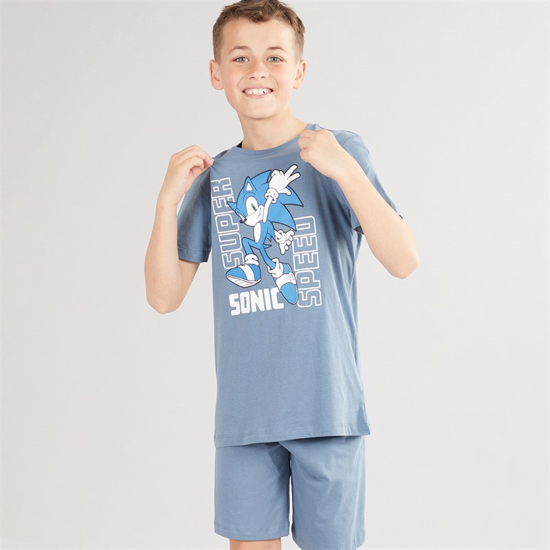Sonic Junge Kaj T-Shirt Und Shorts Set Blau Mirage