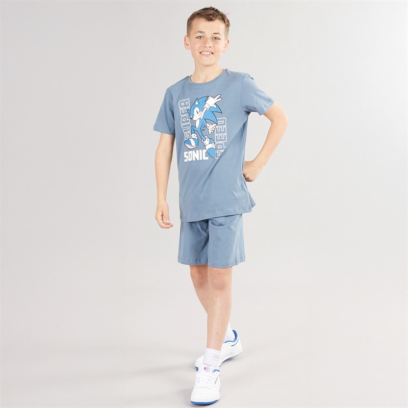 Sonic Junge Kaj T-Shirt Und Shorts Set Blau Mirage