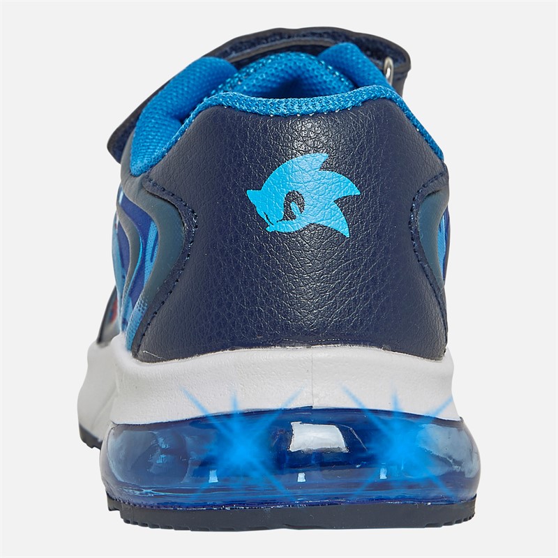 Sonic Boys Emboss Light Up Trainers Blue/Multi