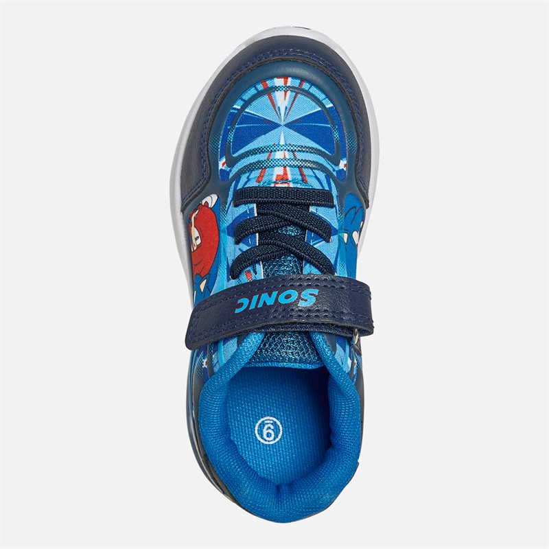 Sonic Boys Emboss Light Up Trainers Blue/Multi