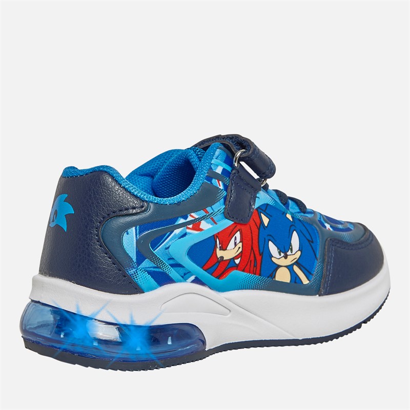 Sonic Boys Emboss Light Up Trainers Blue/Multi