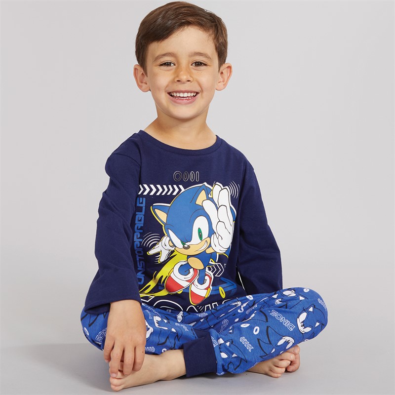 Sonic Boys Pyjama Set Blue - Size 7/8Y