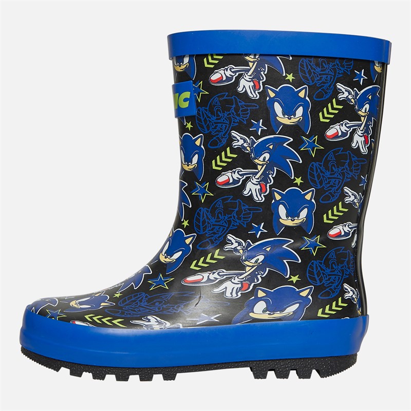 Sonic Boys Aiden Rubber Wellies Blue/Multi