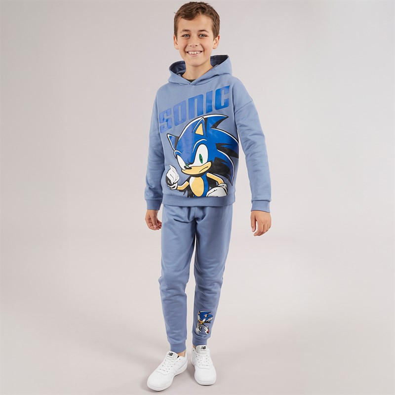 Sonic Boys Hoodie And Joggers Tracksuit Blue