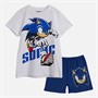 Sonic Boys T-Shirt And Shorts Co-Ord Set White/Colbalt White/ Colbalt