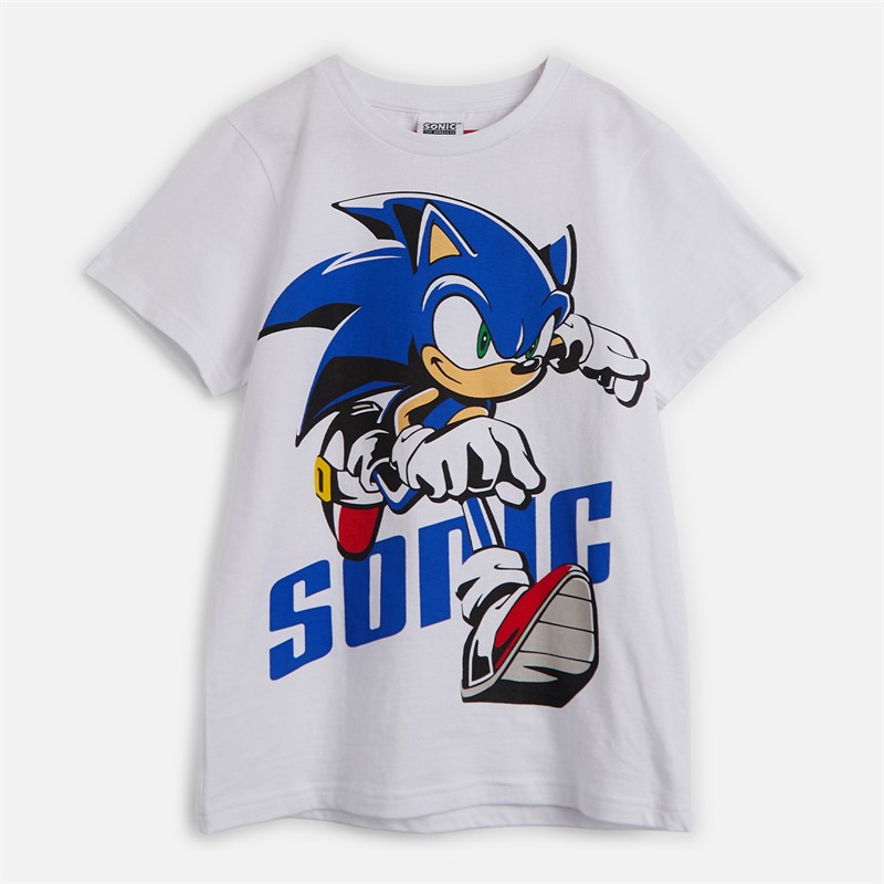 Sonic Boys T-Shirt And Shorts Co-Ord Set White/Colbalt White/ Colbalt