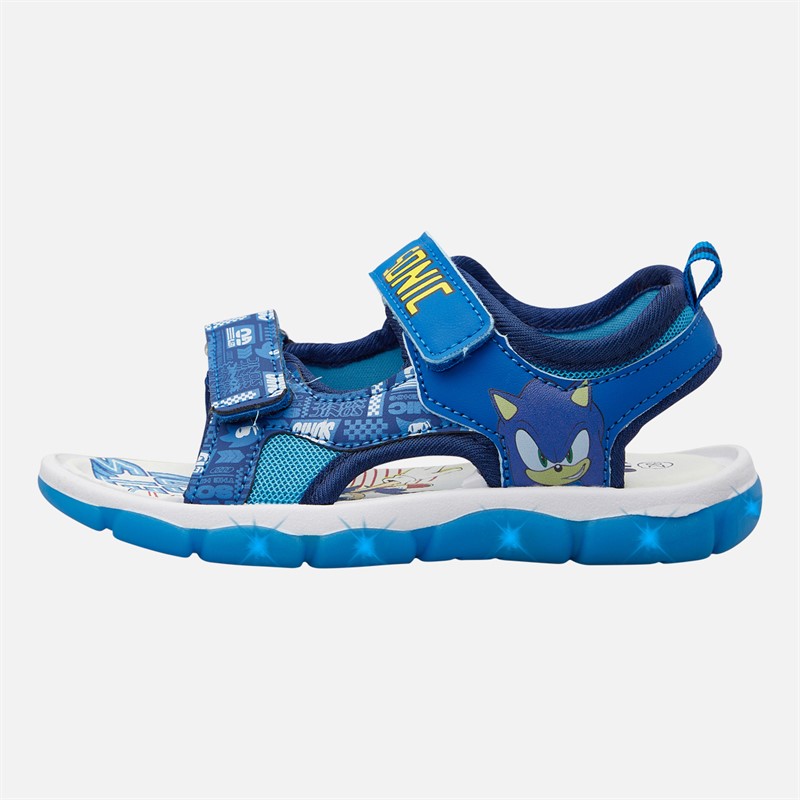 Sonic Infant Boys Light Up Sandals Blue