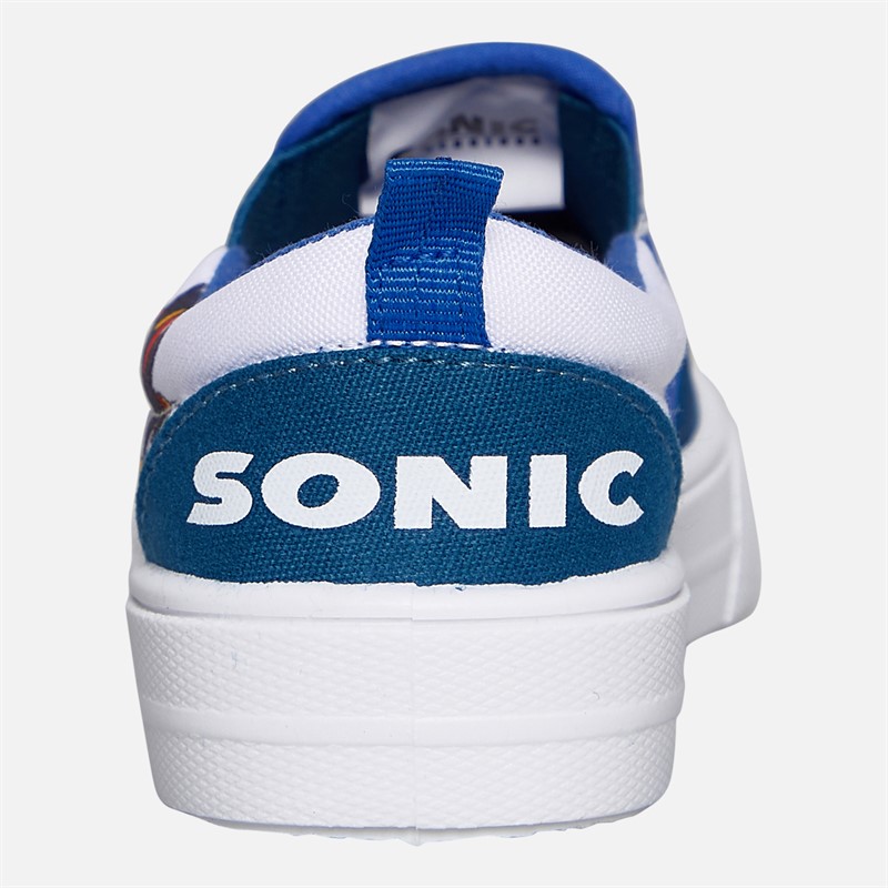 Sonic Infant Boys Slip-On Canvas Pumps White/Blue/Multi