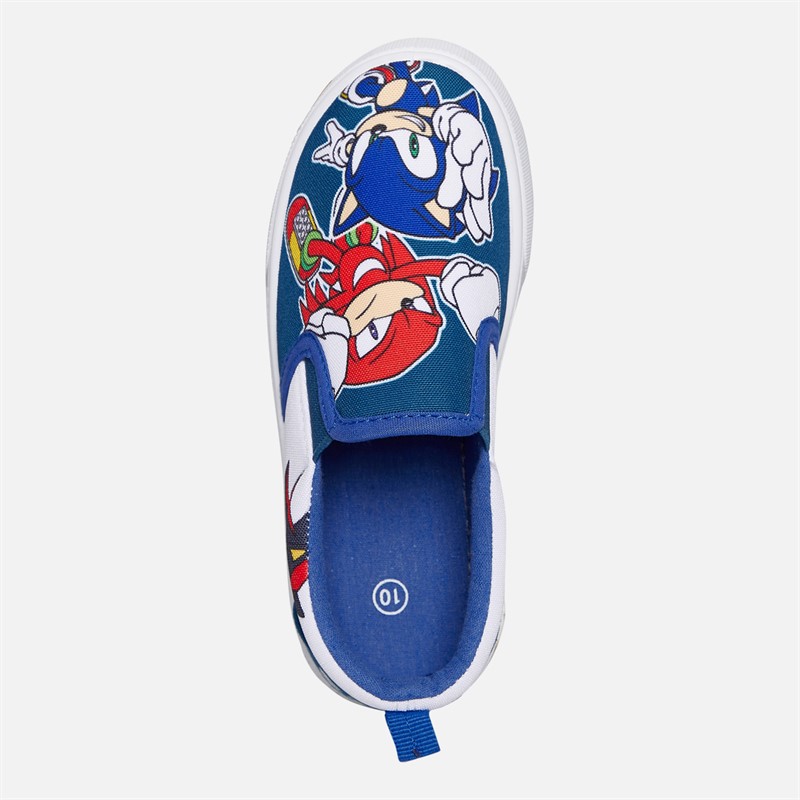 Sonic Infant Boys Slip-On Canvas Pumps White/Blue/Multi
