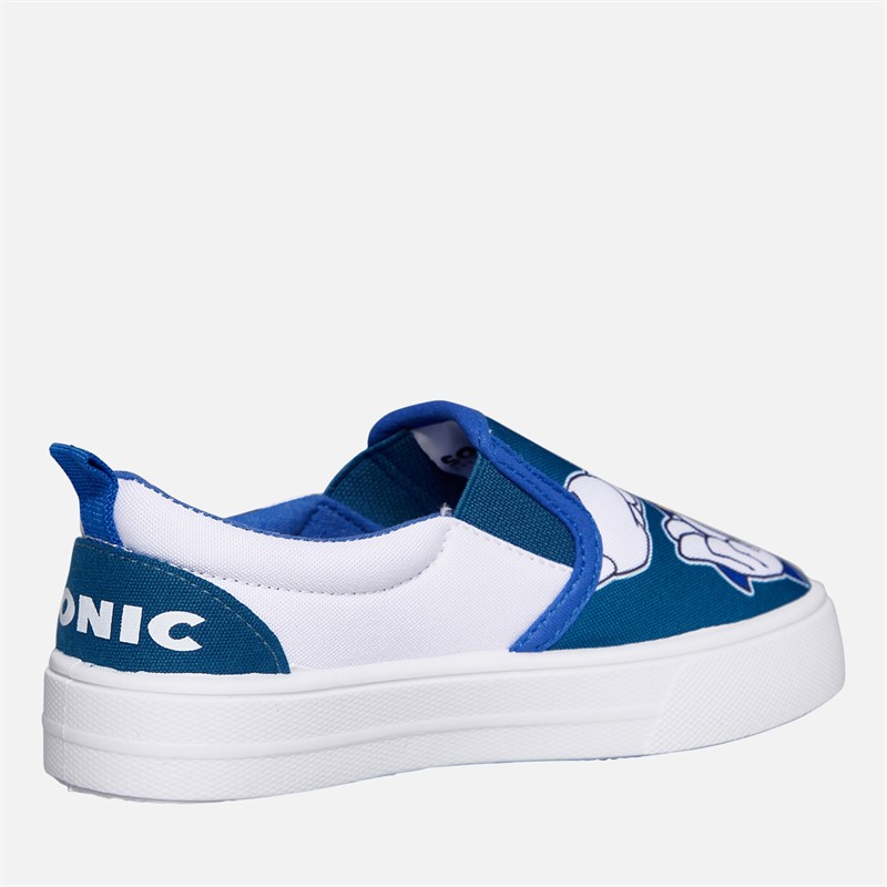 Sonic Infant Boys Slip-On Canvas Pumps White/Blue/Multi