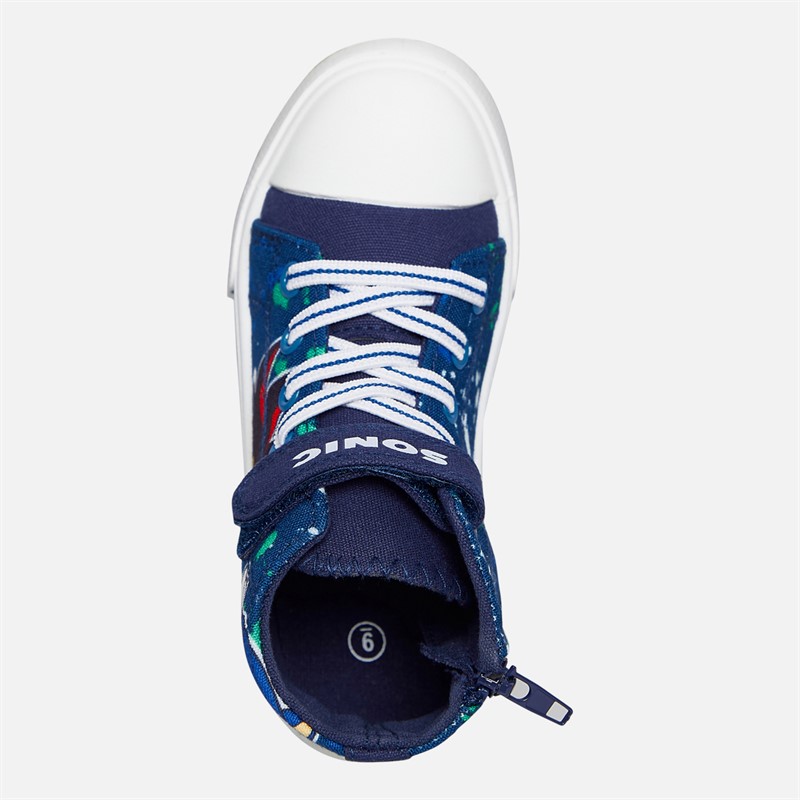 Sonic Infant Boys Sonic And Shadow Hi Top Trainers Black/Blue/Multi