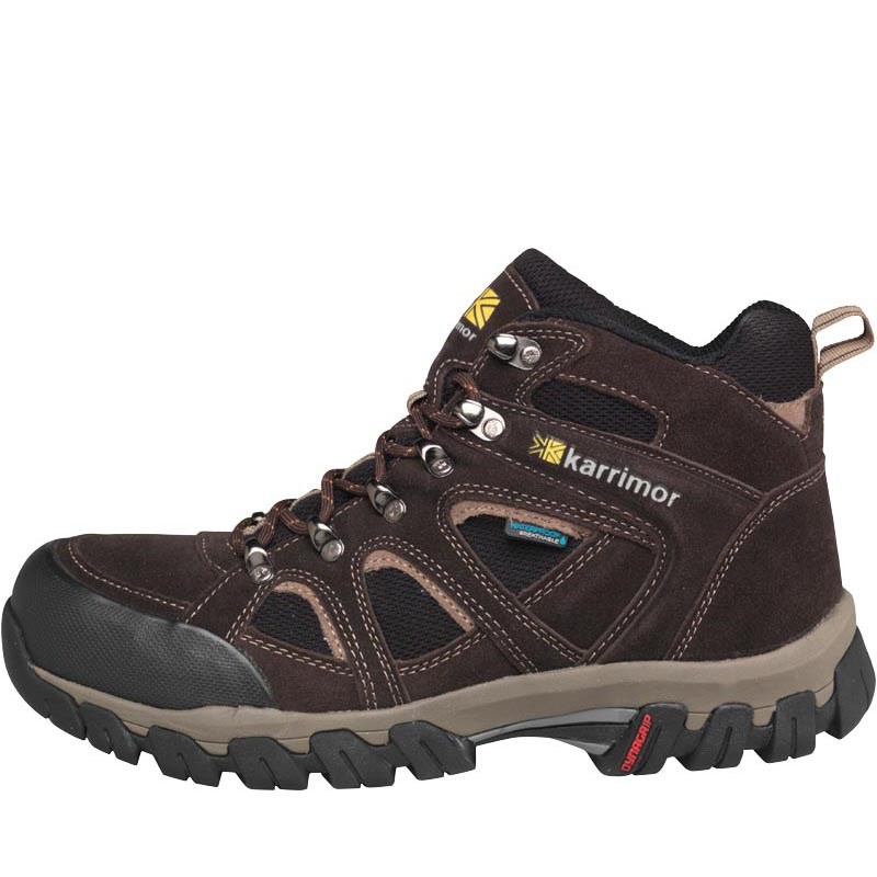 Buy Karrimor Mens Bodmin Mid Weathertite Hiking Boots Dark Brown