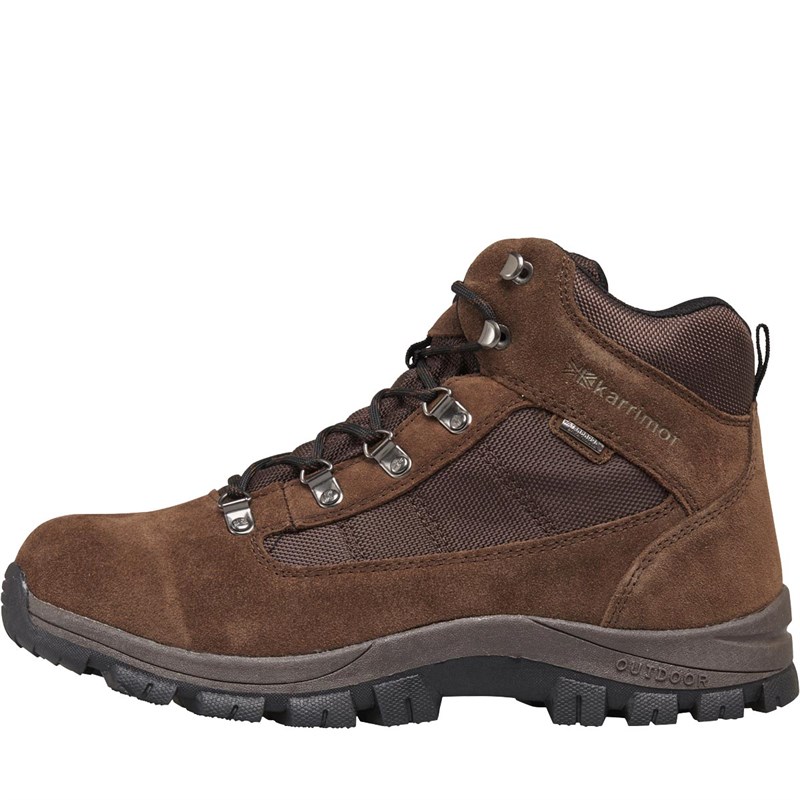 Buy Karrimor Mens Hiker Weathertite Hiking Boots Brown Suede