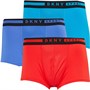 DKNY Mens Tucson Three Pack Sports Trunks Blue/Purple/Spotlight Red