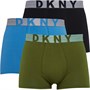 DKNY Mens Cullman Three Pack Trunks Black/Olive/Blue