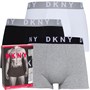 DKNY Mens Seattle Three Pack Trunks Black/Grey/White