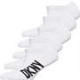 DKNY Kids Five Pack Trainers Socks White