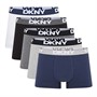 DKNY Mens Portland Five Pack Boxer Trunks Black/Grey/Navy/Charcoal/White