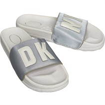 DKNY Junior Girls Slides Light Grey