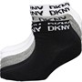 DKNY Kids Six Pack Half Cushion Quarter Socks Grey Marl