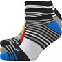 DKNY Mens Fleet Three Pack Trainer Liner Socks Red/Lapis Blue/Lime Punch