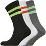 DKNY Mens Monroe Three Pack Crew Socks Black/Grey Marl/White