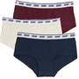 DKNY Girls Three Pack Hipster Briefs Multi