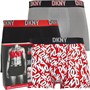 DKNY Mens Evansville Three Pack Trunks Black/Print/Grey