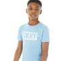 DKNY T-shirt z krótkim rękawem dla chłopca kolor jasnoniebieski