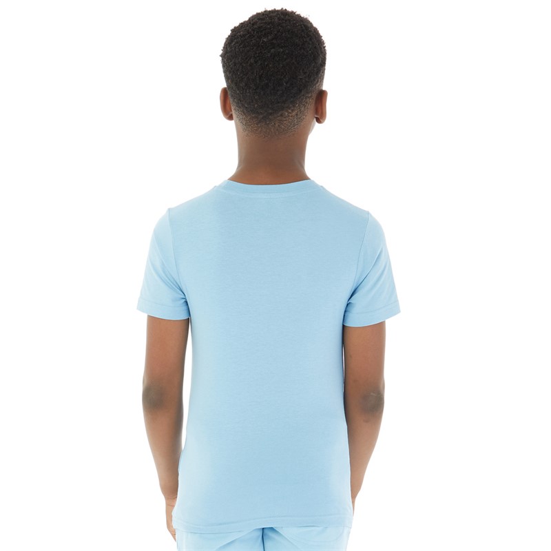 DKNY Boys Short Sleeve T-Shirt Pale Blue