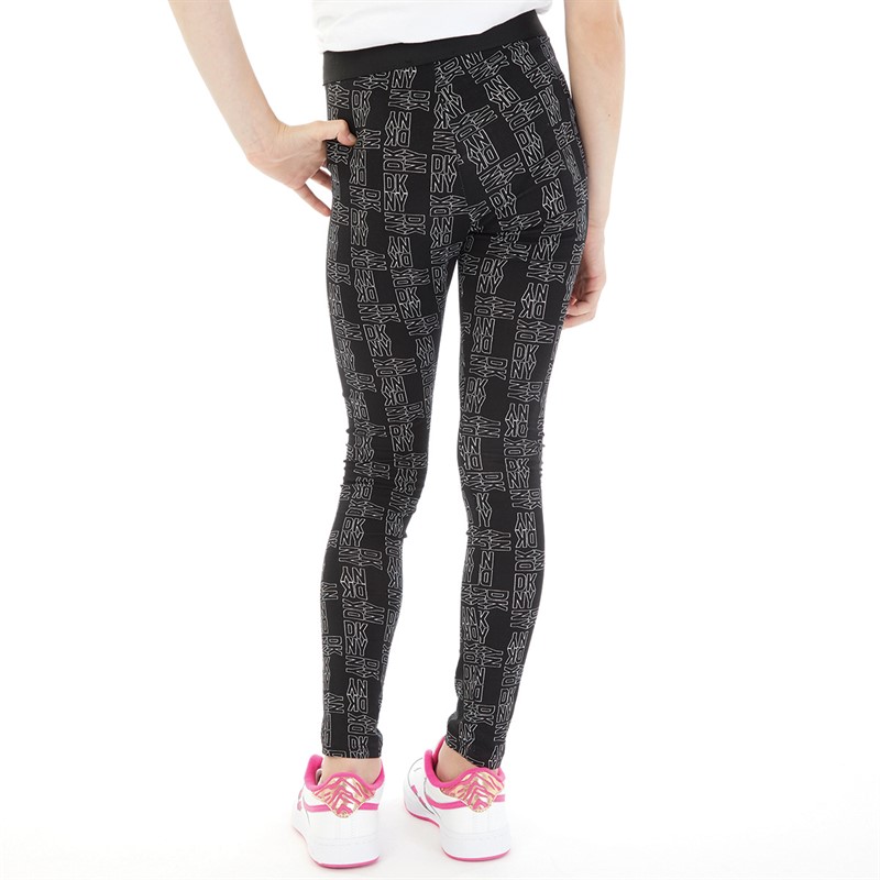 DKNY Leggings Fille Noir/Blanc