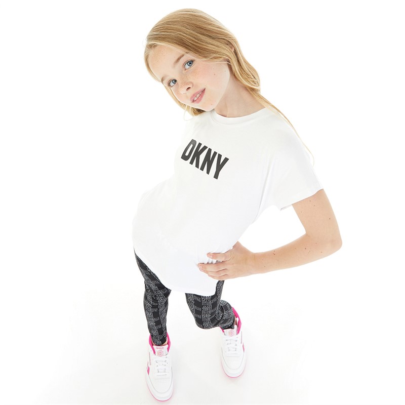 DKNY T-shirt à manches courtes Fille Blanc