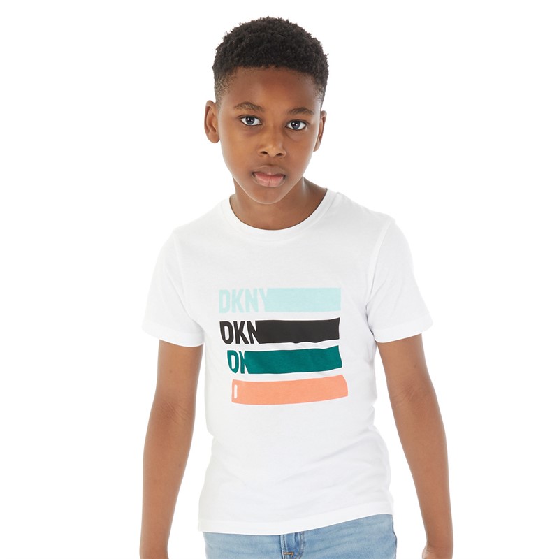 DKNY Jongens T-shirt Wit Korte Mouw