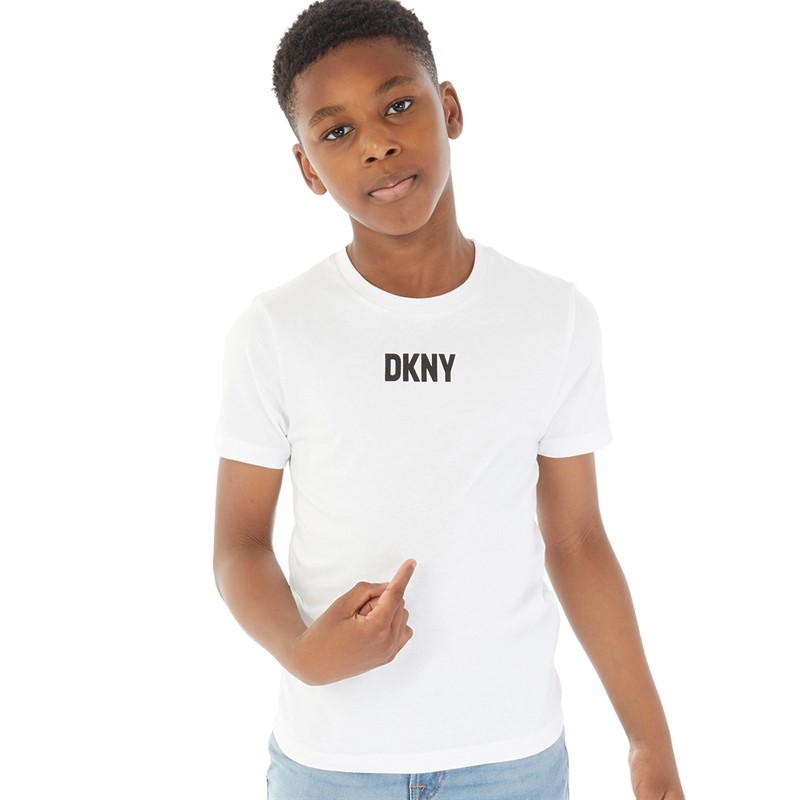 DKNY T-Shirt Junge Kurzarm Weiß