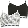 DKNY Girls Racer Two Pack Bralettes Black